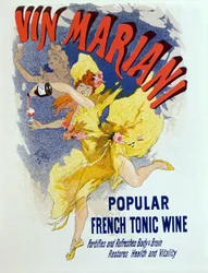 Plakat reklamujący popularne francuskie wino z tonikiem „Mariani Wine”, 1894 r.